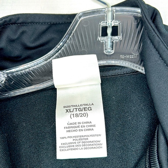 Adidas Youth XL Classic Black & White Track Jacket - Picture 4 of 6